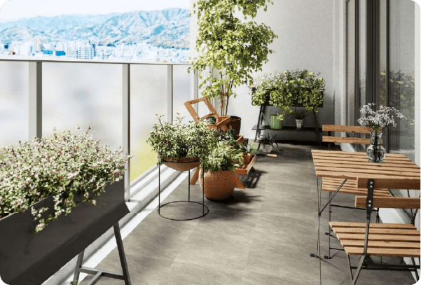 簡単掃除で滑りにくい床材